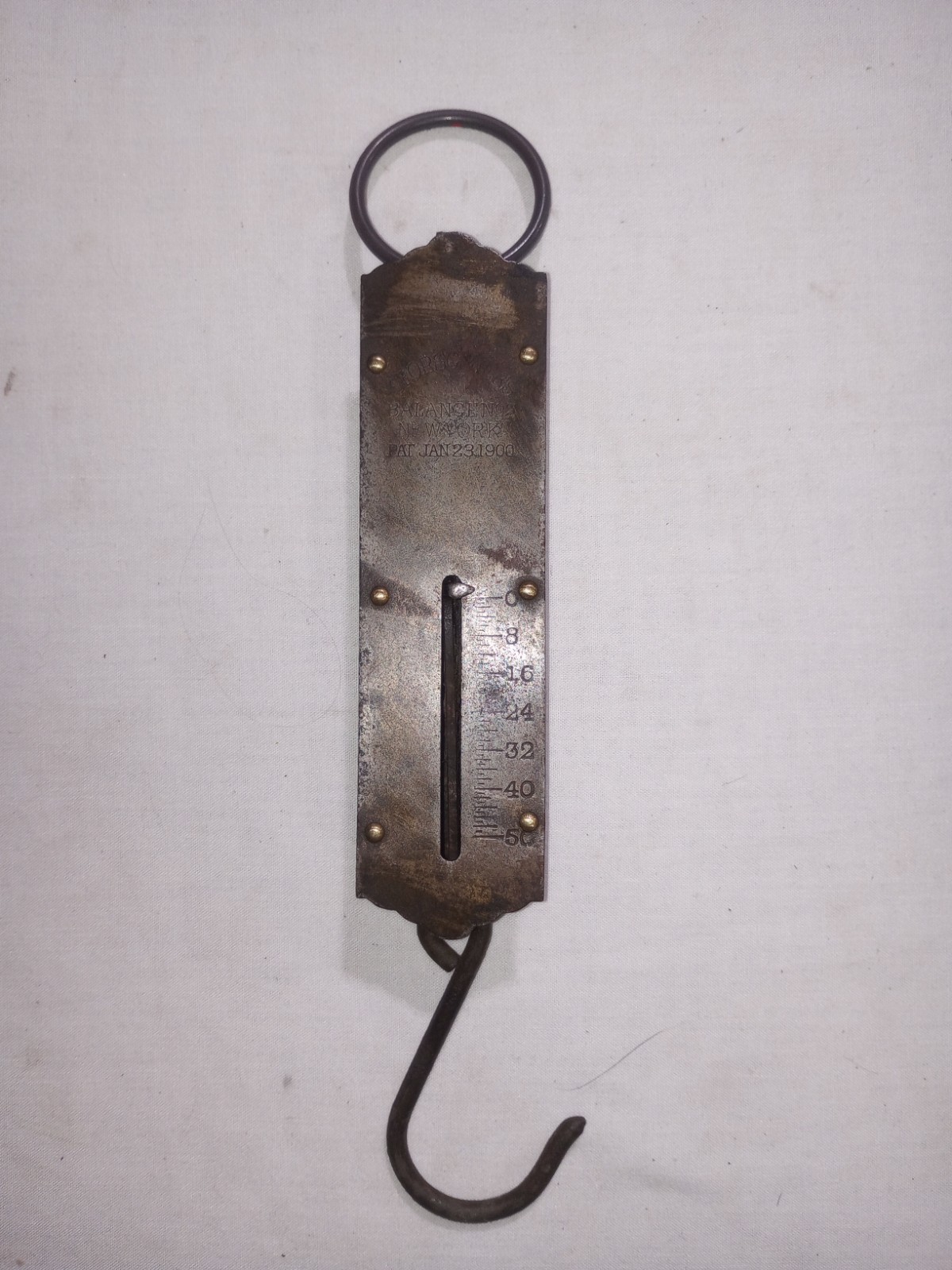 Antique C Forschner’s Balance Scale No. 2 New York PAT. Jan 23 1900 0-25 LBS Old
