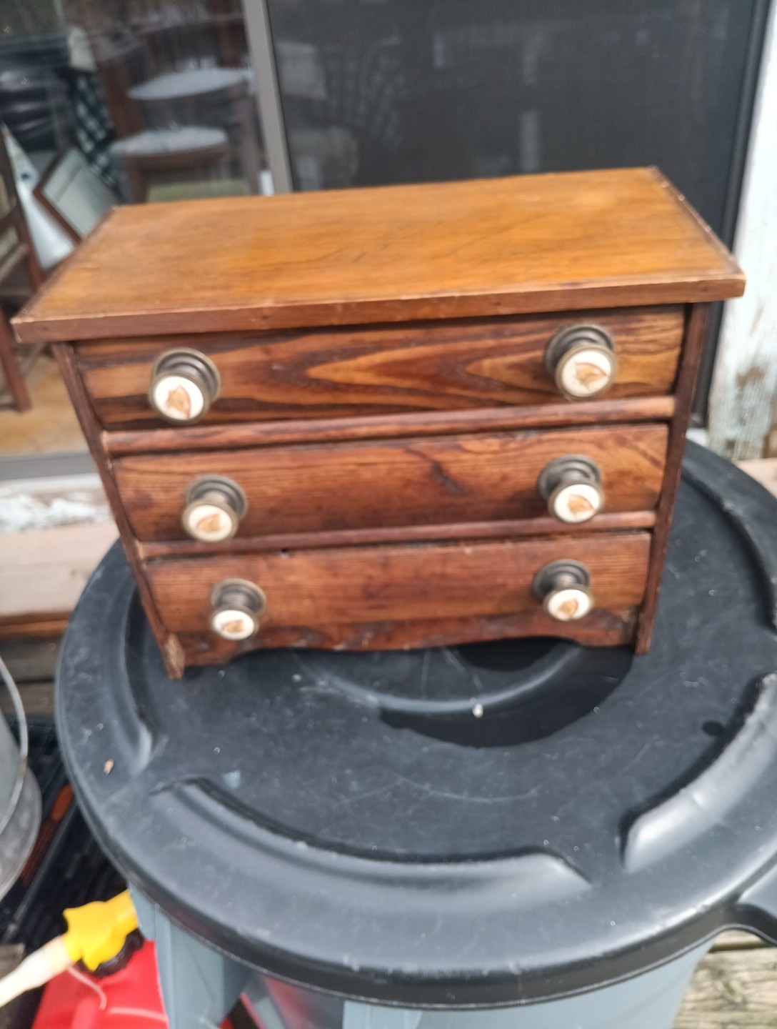 Antique 3 Draw Doll Bureau
