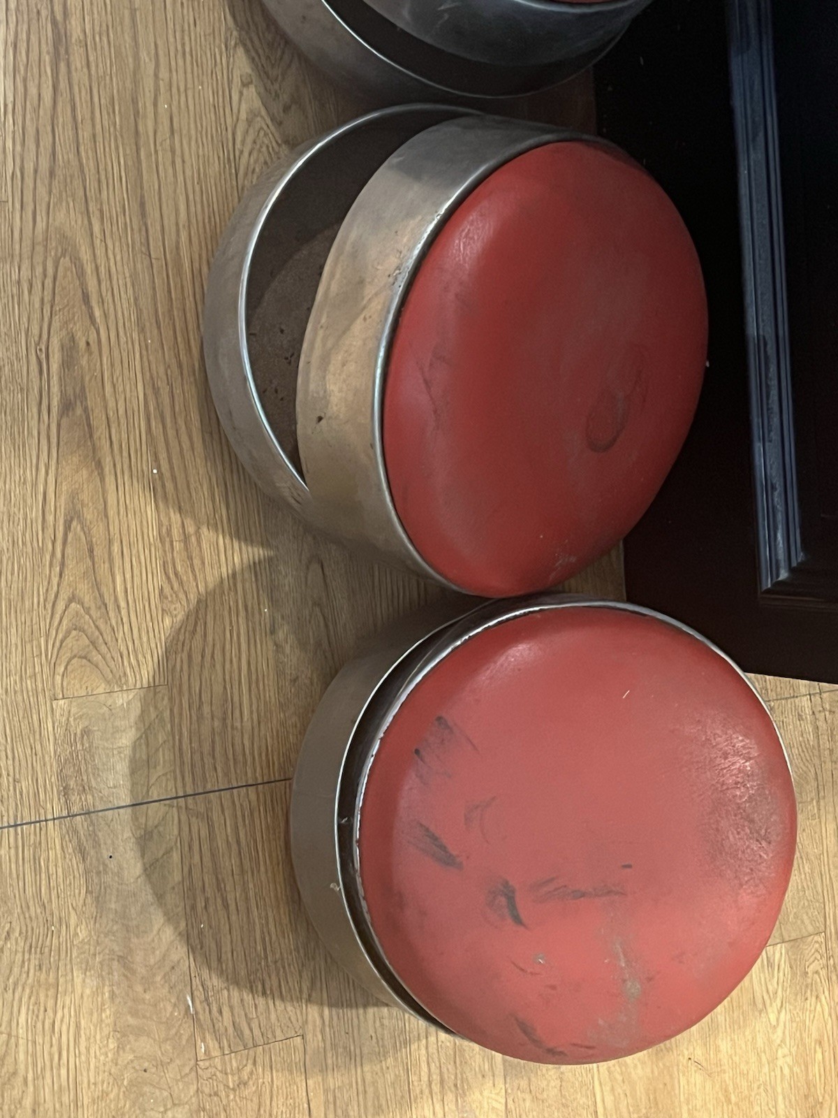 Vintage Red Stool Diner Bar Stool Seat TOP Only – Swivel Parts Each