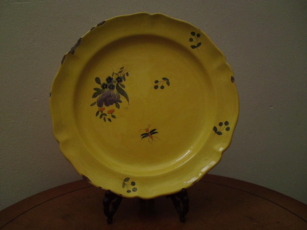 French Vaucluse Faience Tin-glaze Enamel Earthenware Geo Rouard Paris Plate