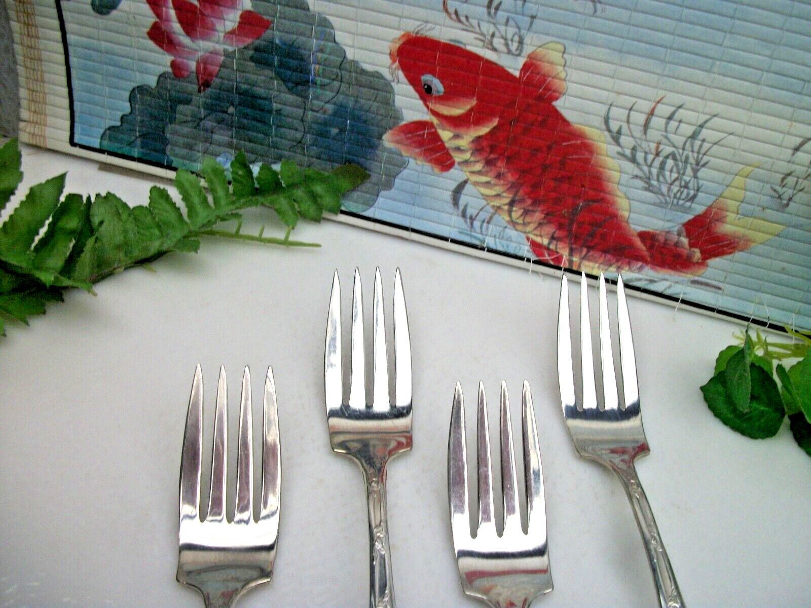 International Wm. Rogers Sectional ROSEMARY Silverplate Salad Forks 1919
