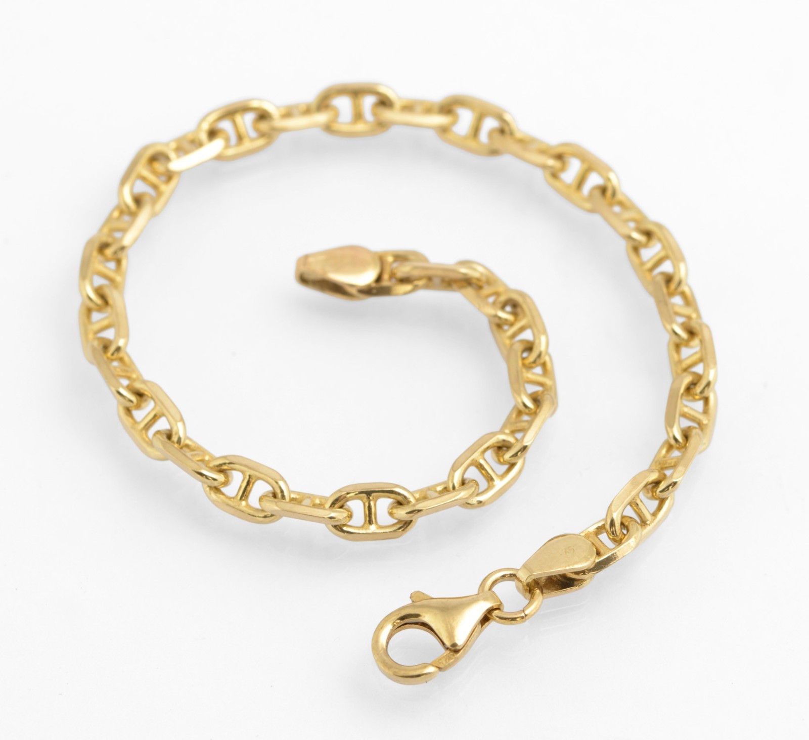 Vintage 9ct Gold Mariner Link Bracelet – Solid Gold – London Hallmark – 1980s