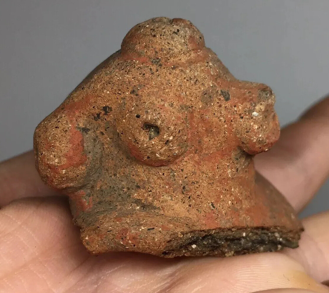 Pre-Columbian Red Terracotta Pottery Avian ZOOMORPHIC Bird Ancient Artifact
