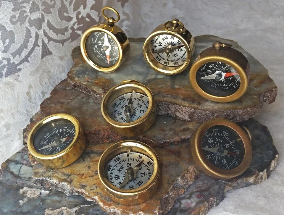 Mini Compass 1″ Pendant – Lightweight Maritime Charm Compass – 100 Pieces