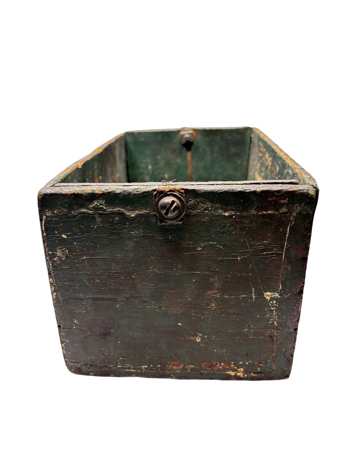 Unique Rustic Small Gear Box with Primitive Patina – Wedding Table Decoration
