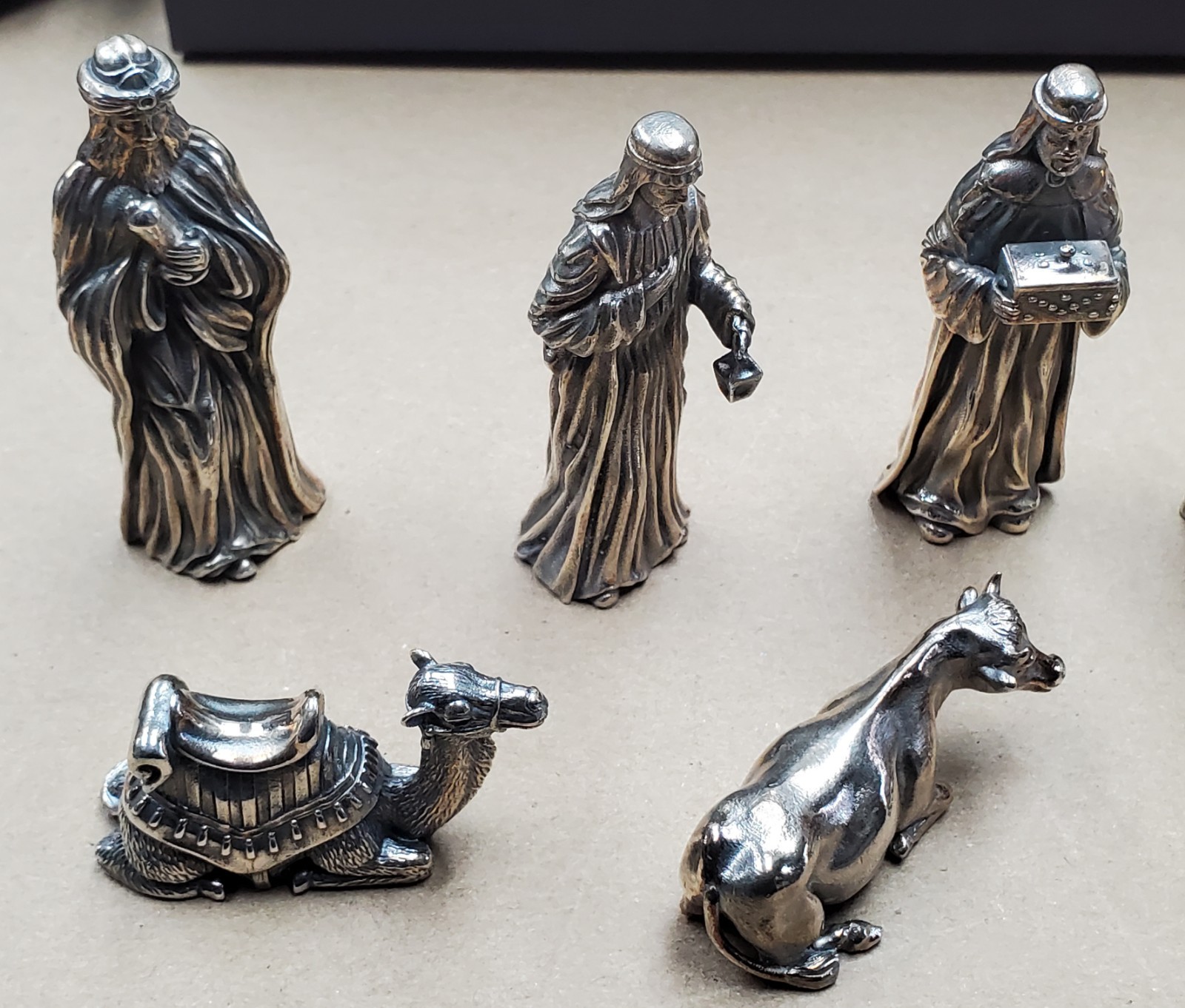 The Silversmith Collection 10pc. Christmas Nativity Set .925 Silver Figurines