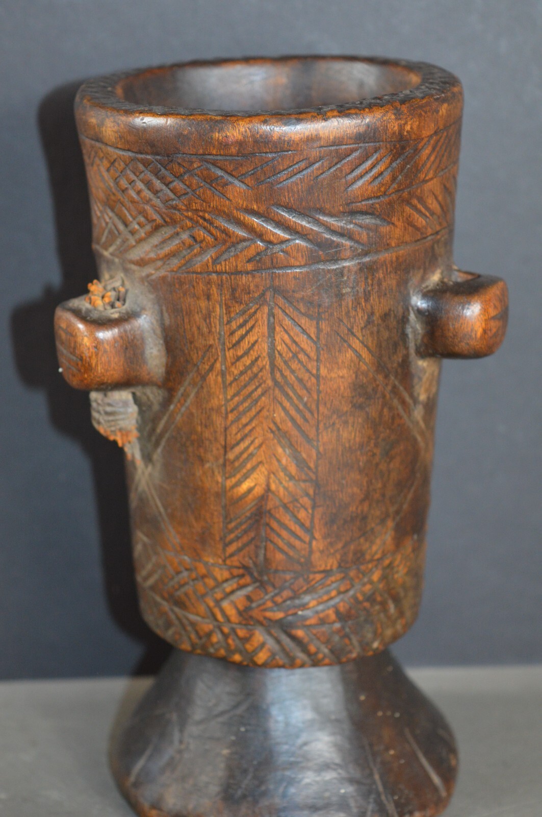 Rare Antique 19th Century Hand Carved Tribal Hanging Bowl,Papua New Guinea,c1820