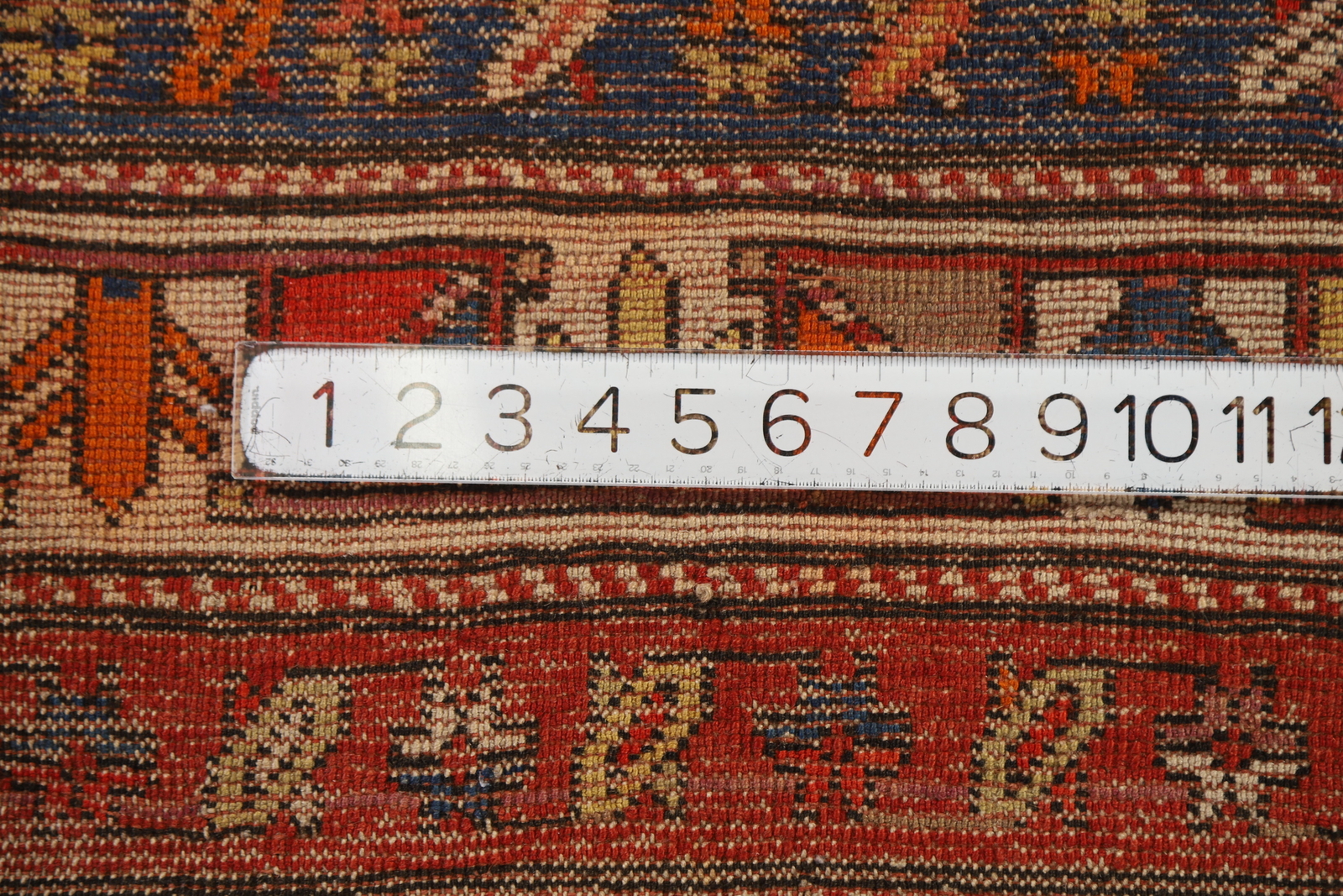 Pre-1900 Antique Caucasian Vegetable Dye Runner Russian Rug Handmade Carpet 4×9