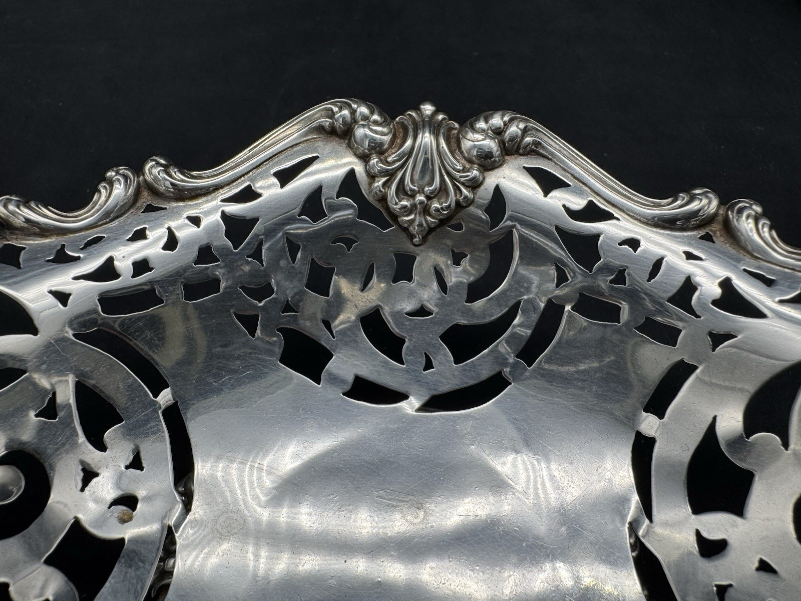 Antique Frank M. Whiting Sterling Silver Pierced Footed Bowl, 110 grams