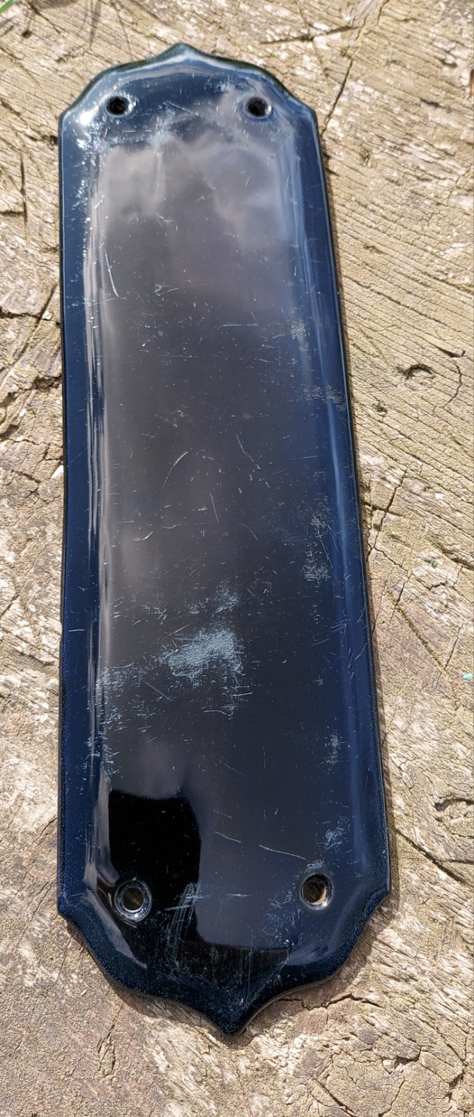 Victorian Gloss Black Ceramic Finger Plate – Architectural Salvage