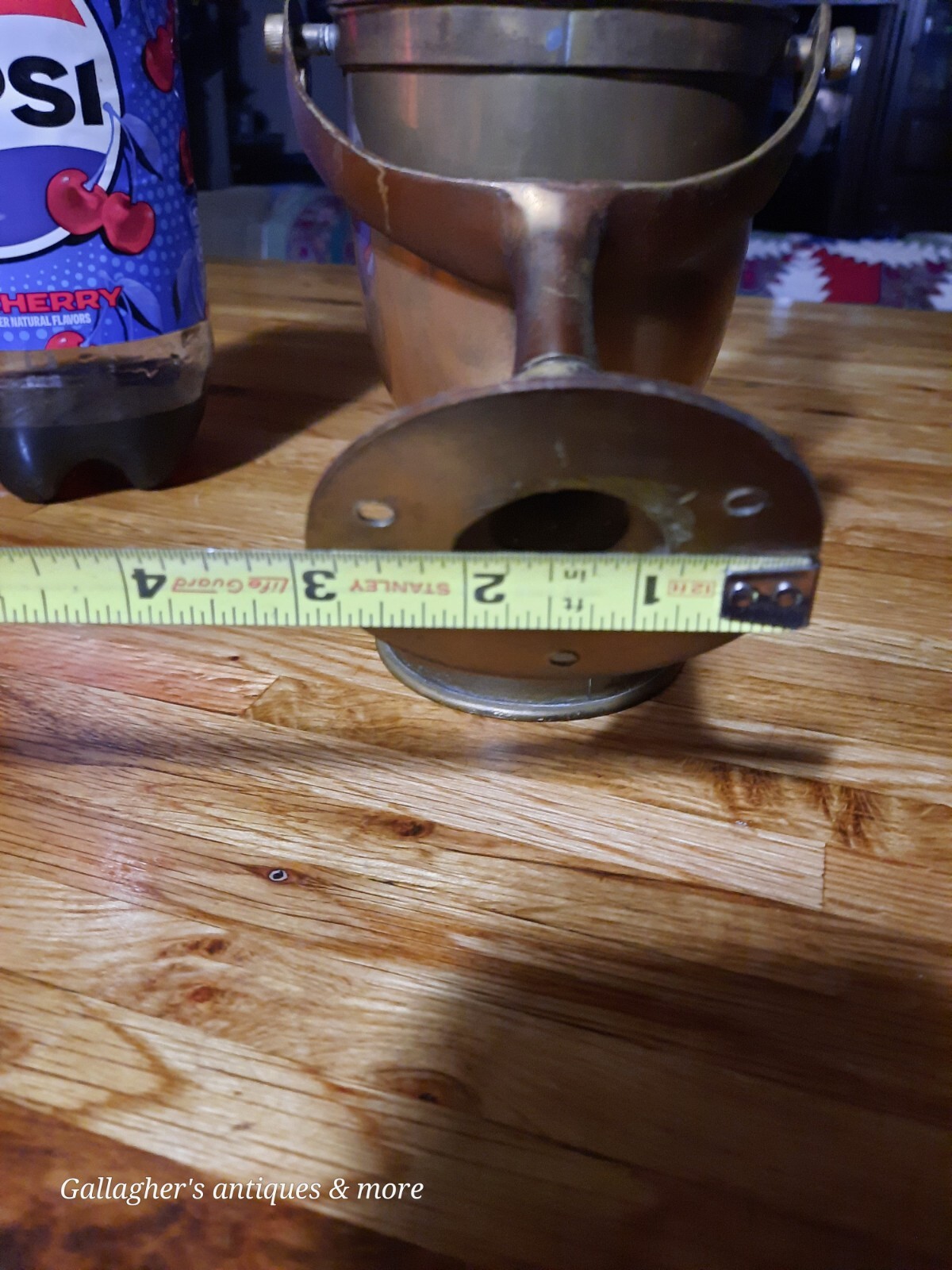 Vintage SHERWOODS Nautical Brass Weighted Gimbal Oil Lamp Birmingham England