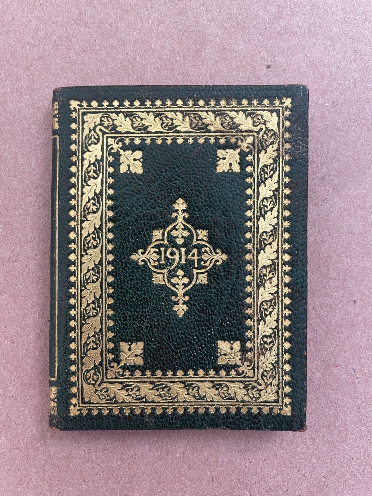 Antique Tiffany Co Calendar 1914 Miniature Leather Bound Book