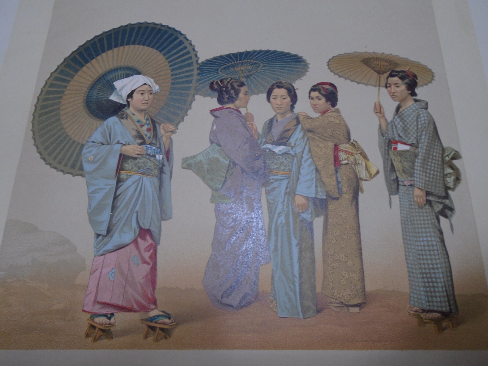 Antique Original Lithograph from Firmin Didot et Cie Paris – Japanese Kimono’s