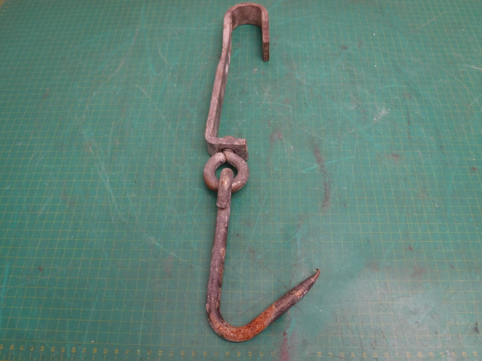 Vintage Iron Meat Hook single Hanger Butcher Barn Venison Pork Beef antique