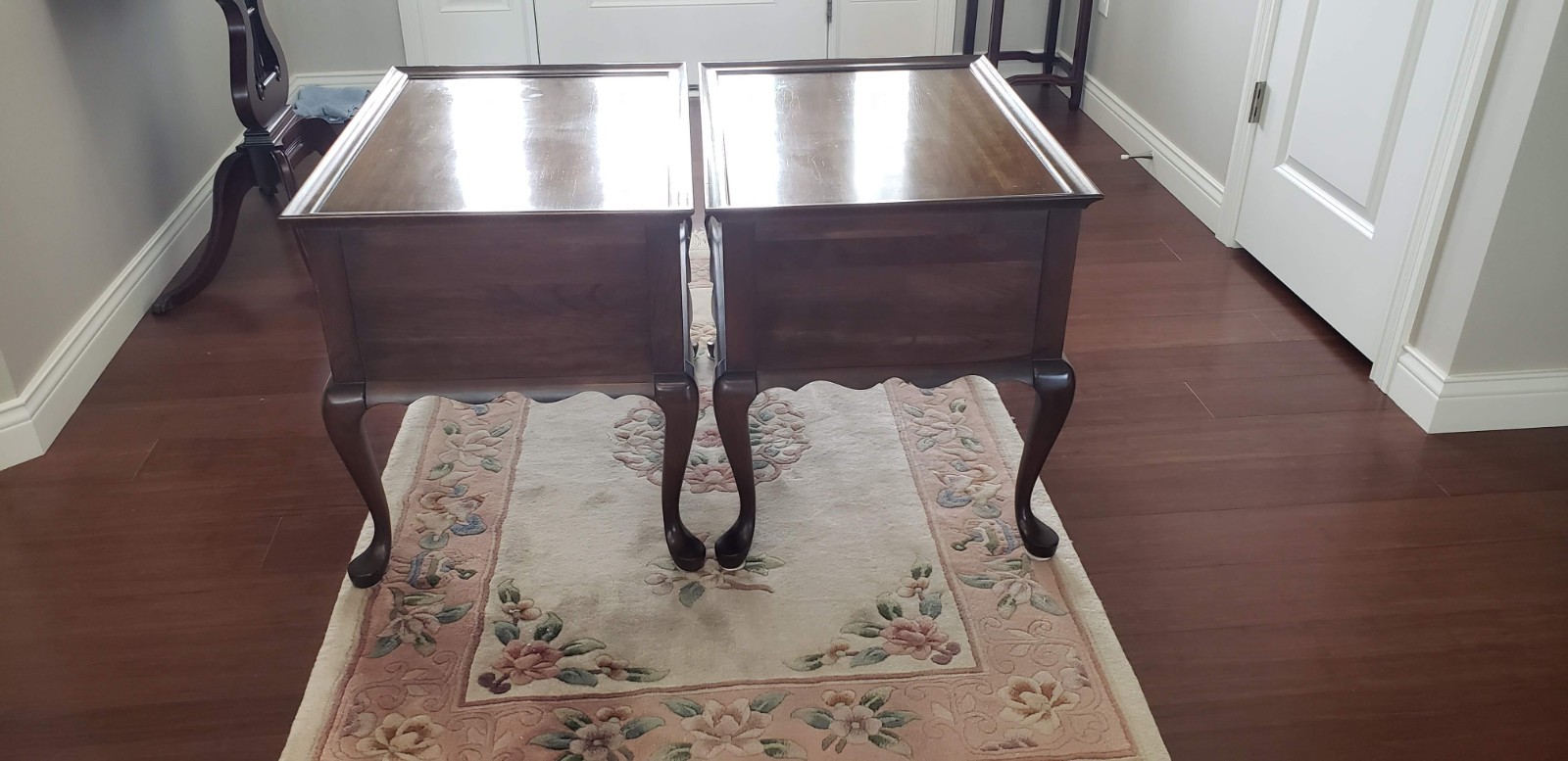 2 Pennsylvania House Cherrywood Nightstands End Tables & 1 Oval Queen Anne Style