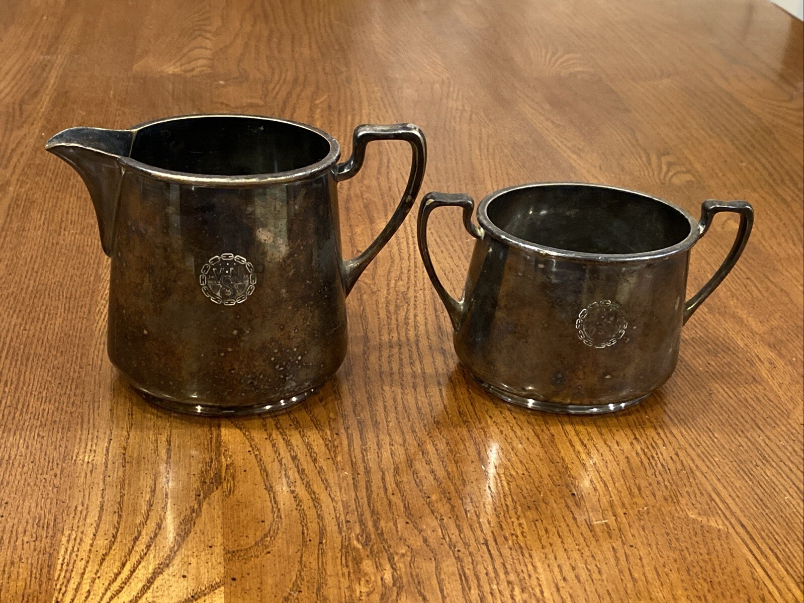 1933 VNS United Netherlands Dutch Holland Shipping Line Sugar Creamer Elkington