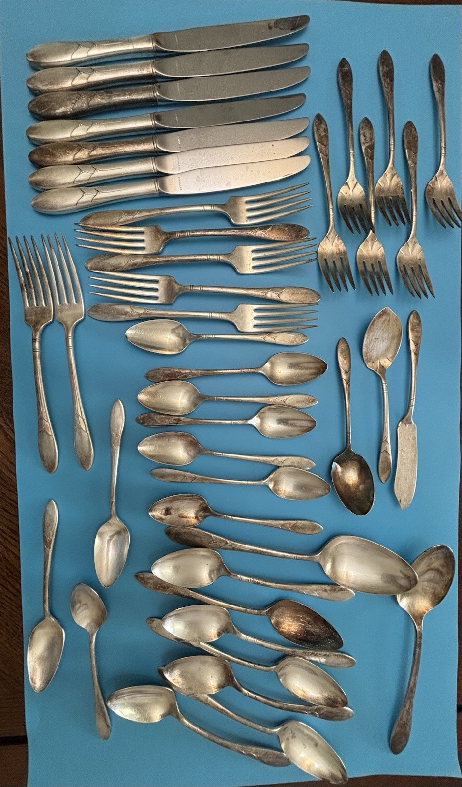 Vintage Oneida Community Lady Hamilton Silver Plate 1932 Flatware 42 pieces