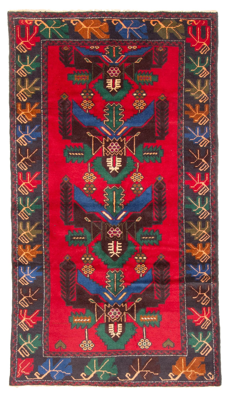 Traditional Vintage Hand-Knotted Area Rug 3’3″ x 6’5″ Oriental Wool Carpet