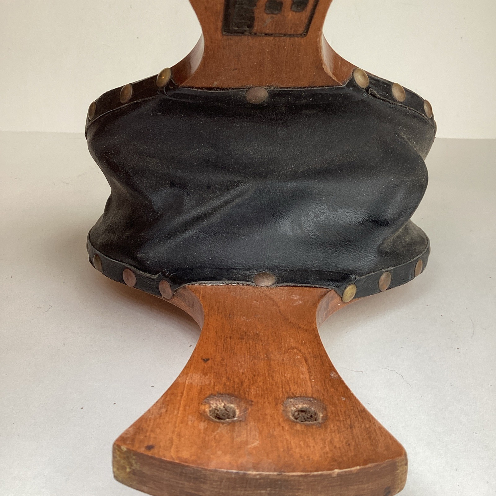 Vintage Fireplace Bellows American Eagle Wood Brass Leather Seymour Mfg 15” Tool