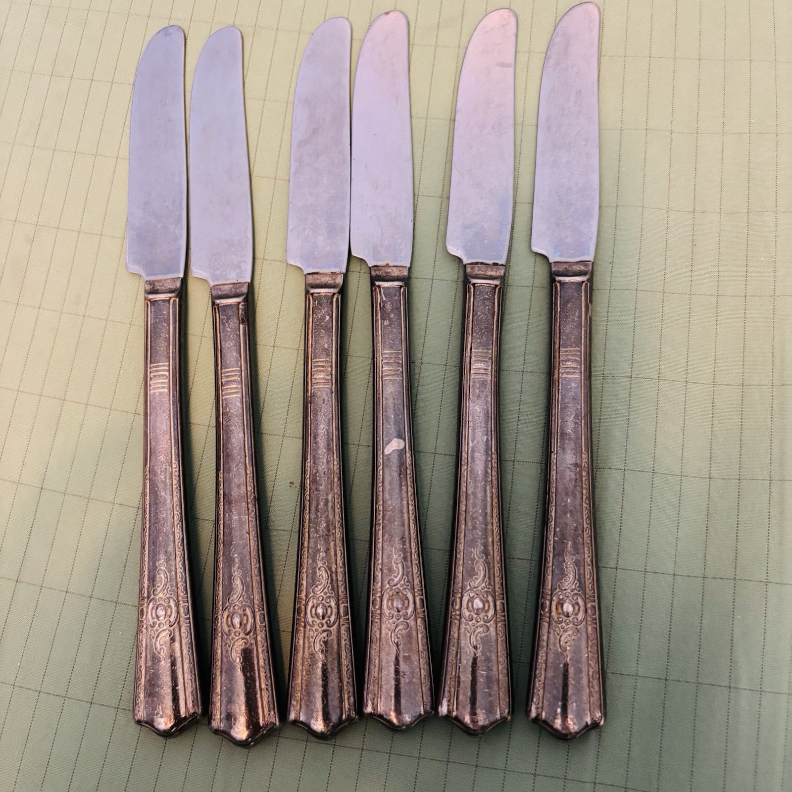 Lot Of 6 Butter Knives Wallace MAYTIME Silverplate 1940’s Harmony House (Sears)