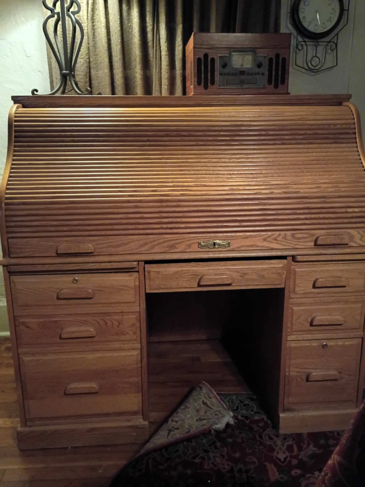 Brown Roll top desks for sale. Winners only inc.American Oak 46 in high