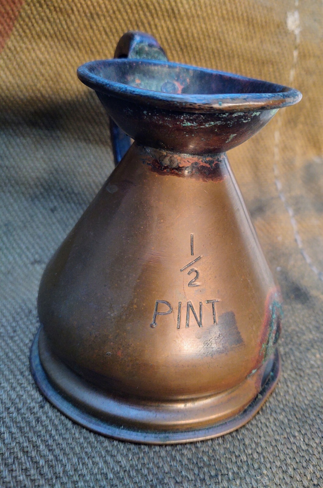 Antique 1/2 Pint Copper Jug Lead Seal