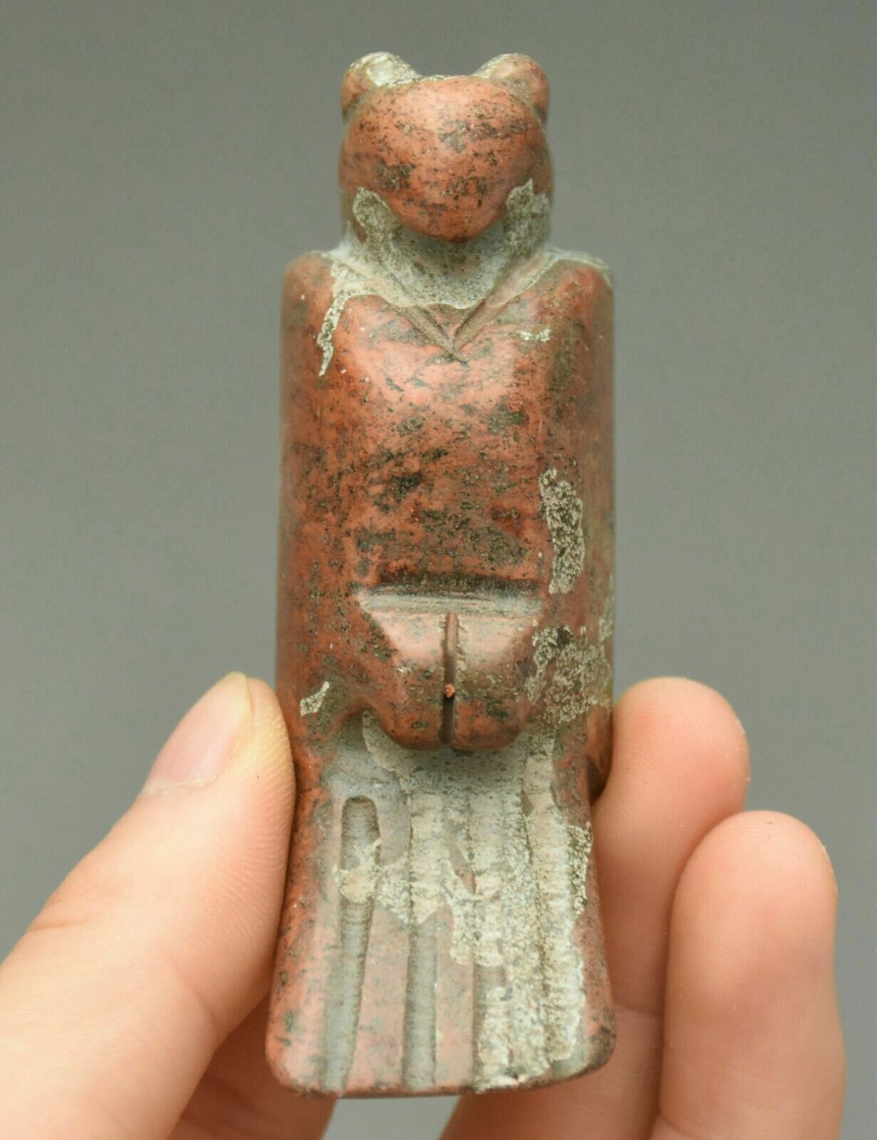 1CM Chinese Red Mountain Culture Old Jade Animal flight bird Beast amulet pendan