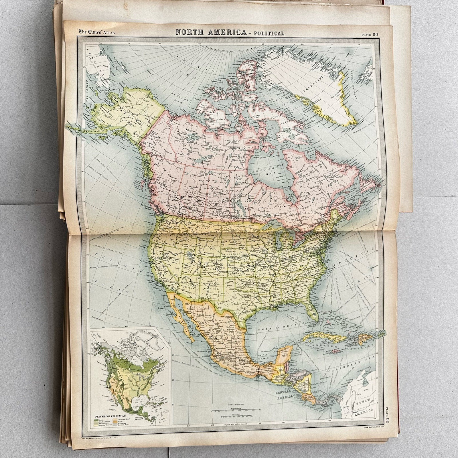 1922 The TIMES Survey Atlas of the World 112 maps Selfridge Edn Pre War (M)