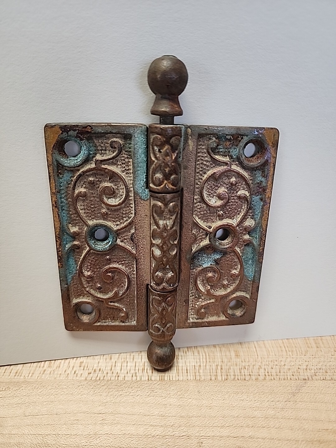 Antique Vintage Eastlake Victorian Cast Iron Cannon Ball Hinge 3 1/2″ X 3 1/2