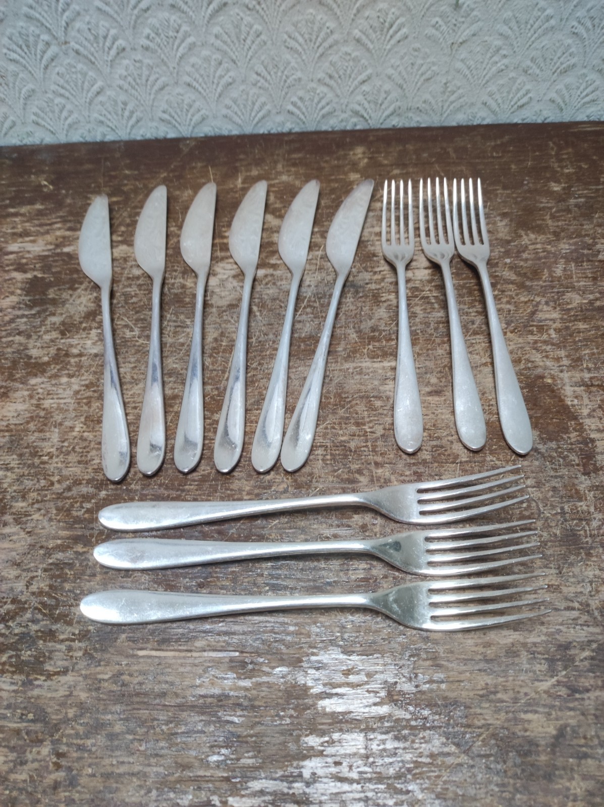 Vtg 60s Set Pride Fish Knives&Forks x16 by David Mellor Elkington (Walker &Hall)