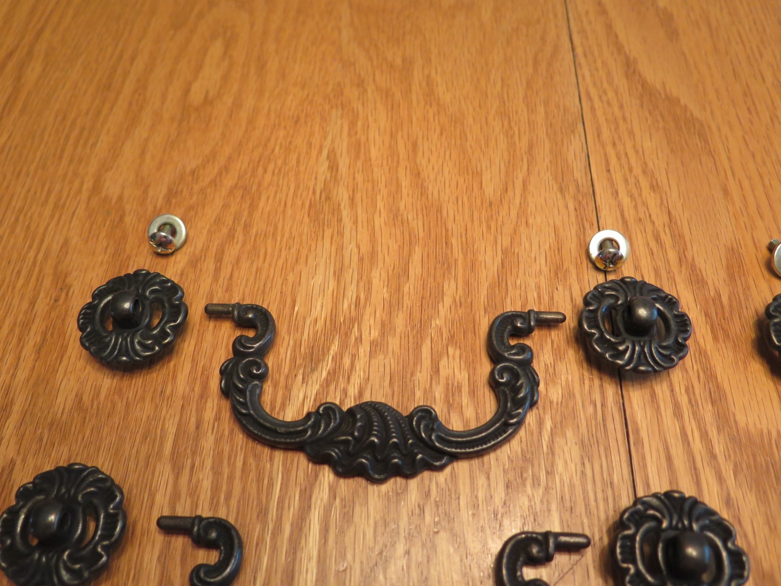 Brass/Dark Tone Drawer Pulls Drop Pulls – Set of 4