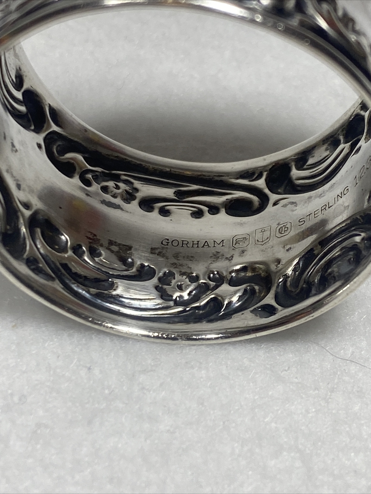 Vintage Gorham Melrose Sterling Silver Napkin Ring #1232 Monogrammed Mary Jo