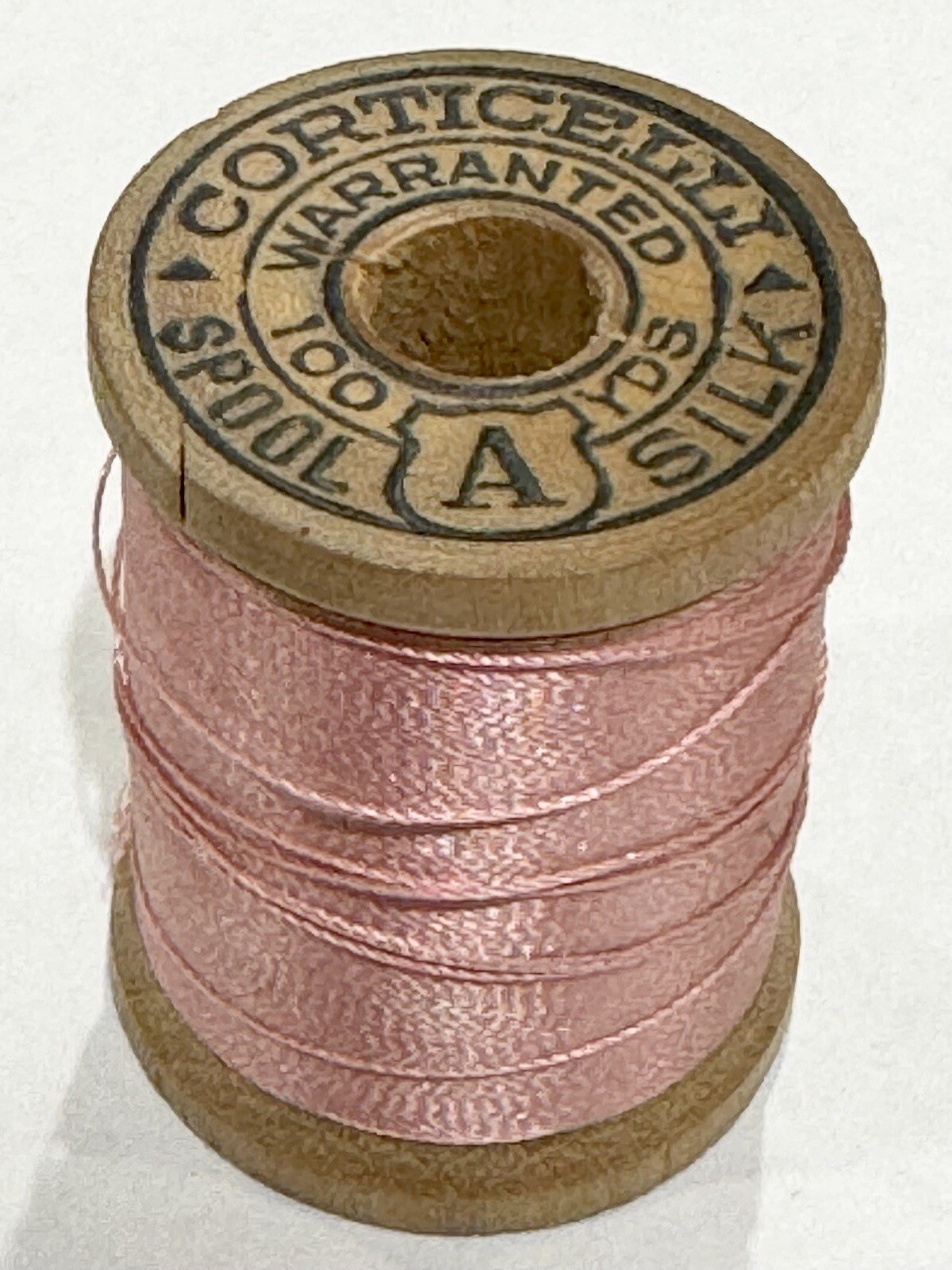 VINTAGE Silk Thread CORTICELLI Rose Pink Fly Fishing Fly Tying Sewing 2740