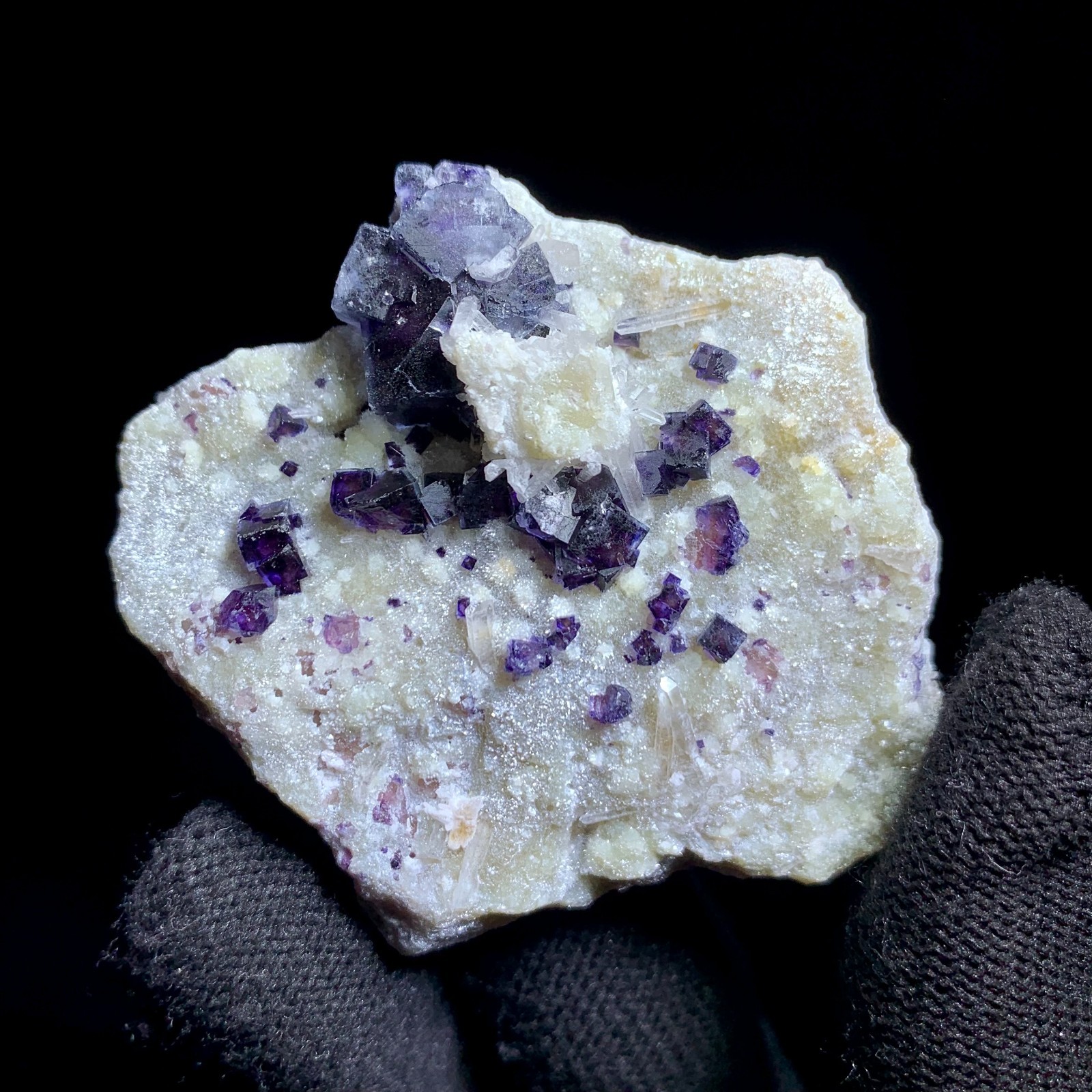 50G Natural Beautiful Phantom Purple Fluorite Mineral Specimen/Gift