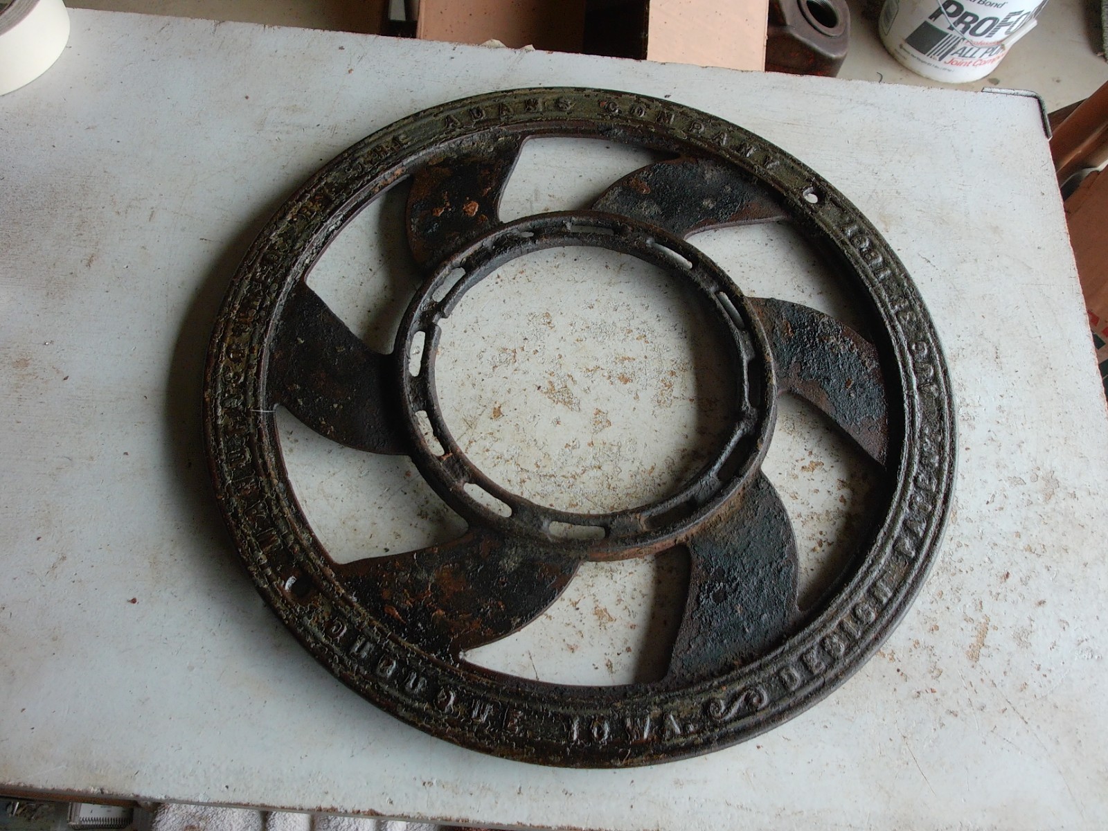 Antique Cast iron Stove Pipe vent Adams Co. Pat. 1897 Dubuque Iowa Lot 26-3-1-B