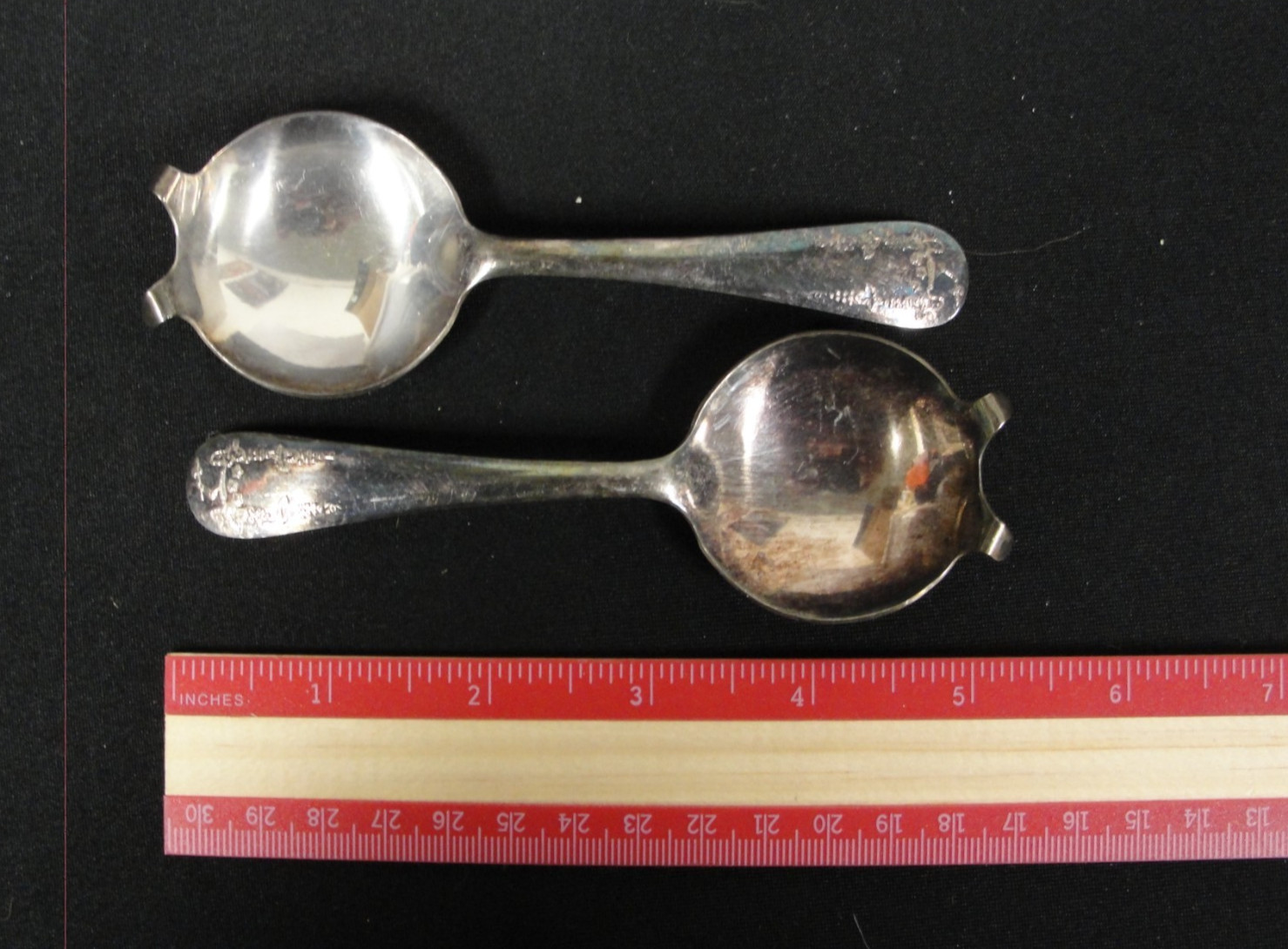 Vintage Hennessy Flaming Cognac Spoons 1930’s – 1940’s Silver Plate Wallace