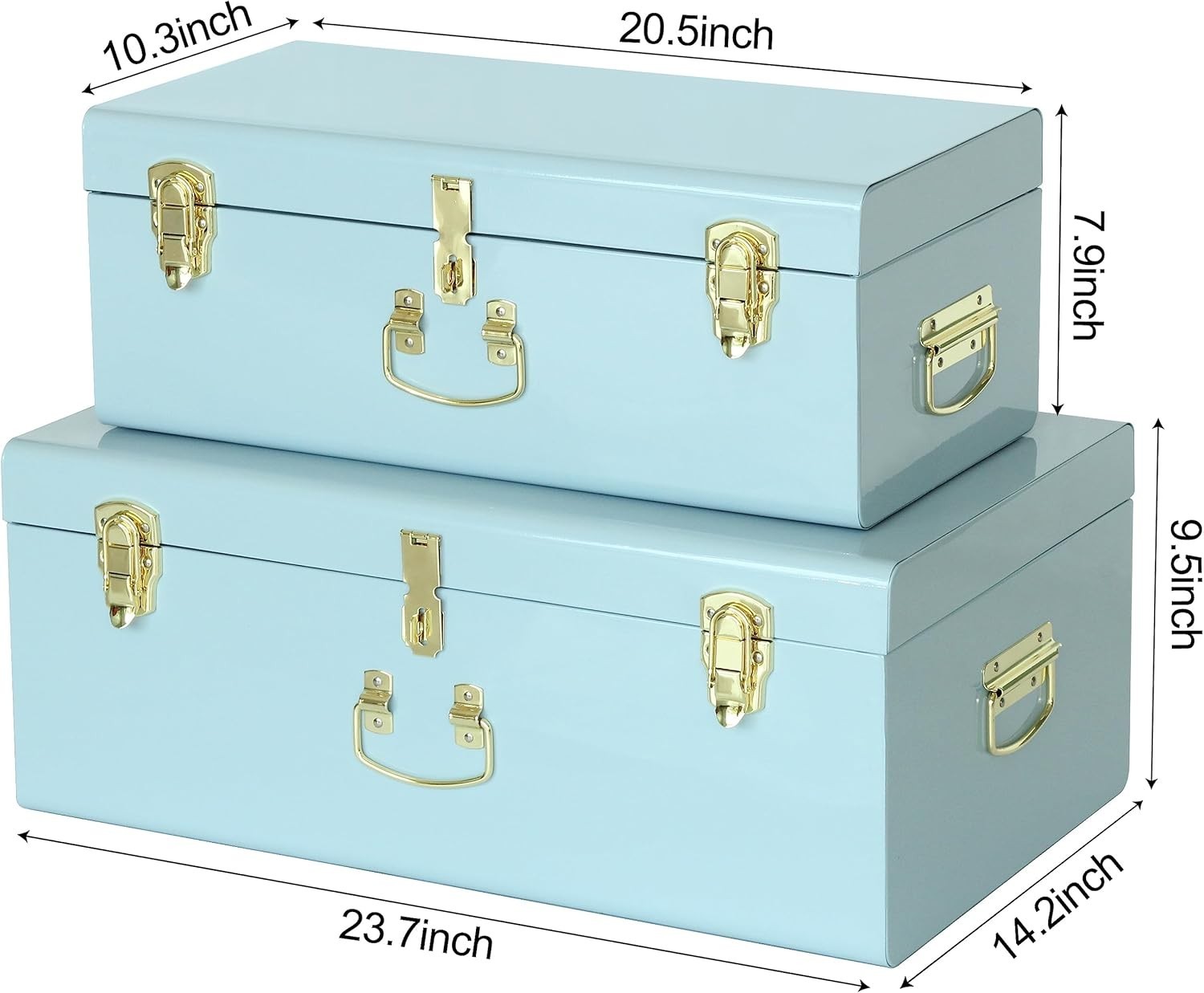 Custom Name Large Keepsake Trunk – Wedding, Baby Shower, Vintage Keepsakes Box