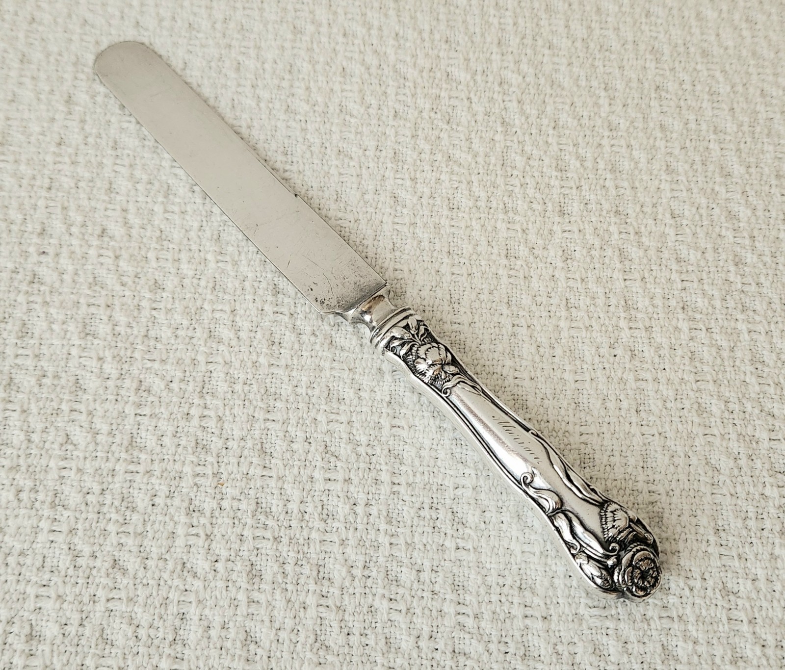 International Silver STRATFORD Sterling Silver Handle 8″ Knife “Marian”