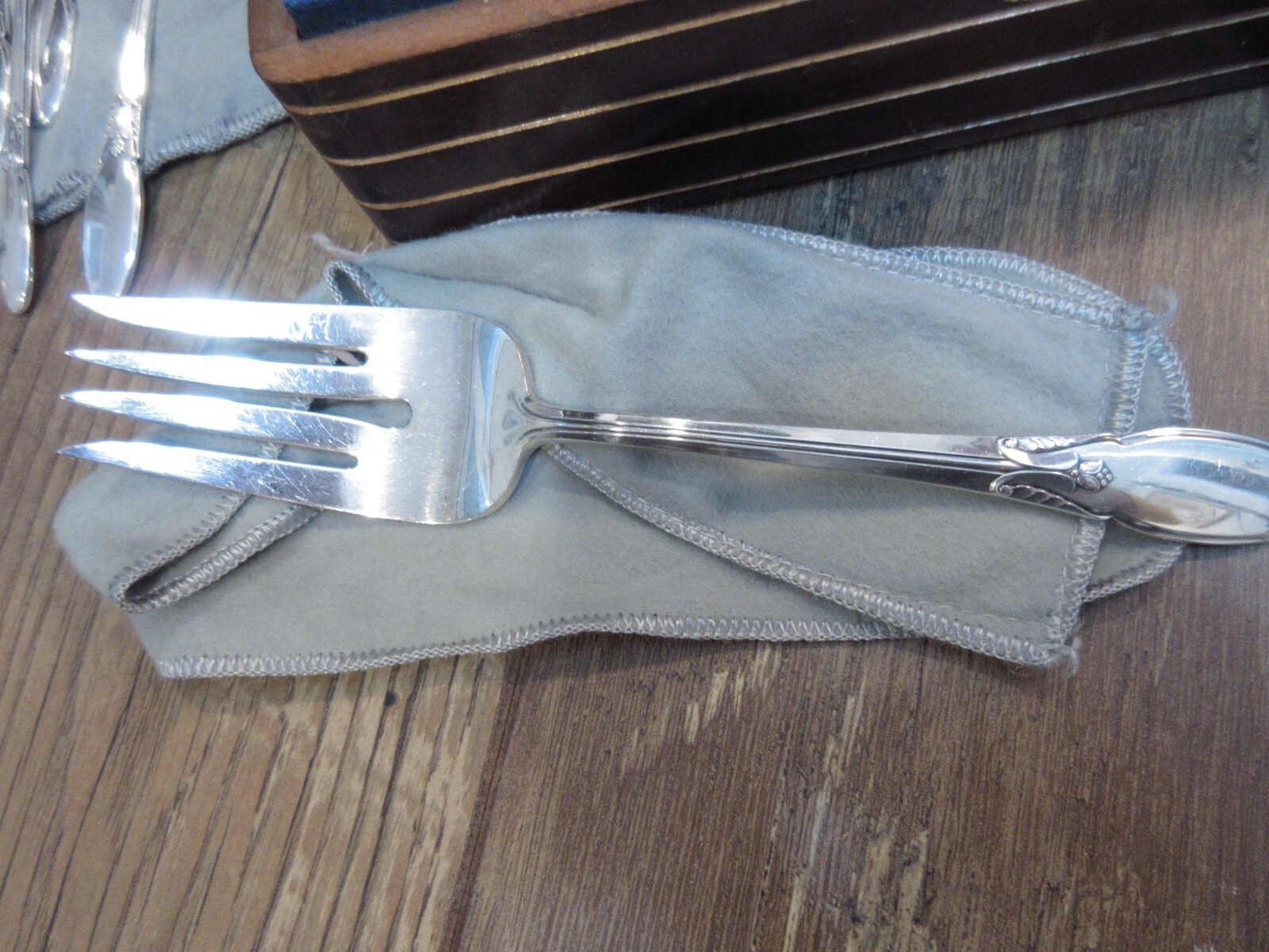 72 pc Alvin Cameo Pattern Silverplate Flatware Set 1935 Art Deco Iced Tea Spoons