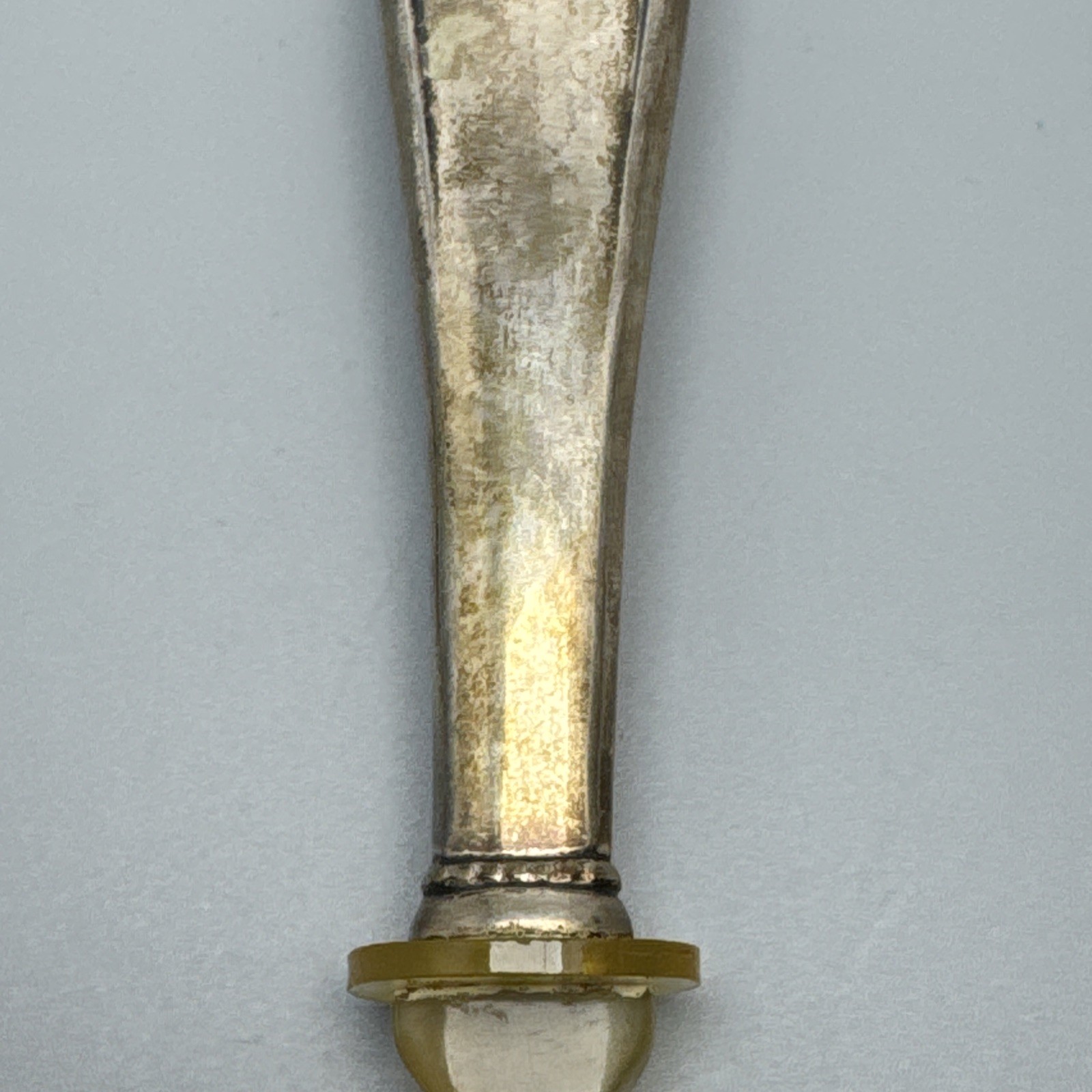 RARE signed DTK 1958 Horsens Solvfabrik Silver Rita Serving spade with horn