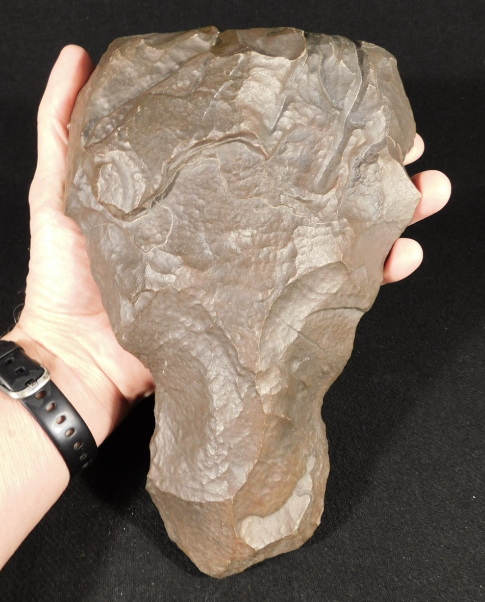 GIANT! One Million Year Old! Early STONE Age ACHEULEAN HandAxe Morocco 2090gr