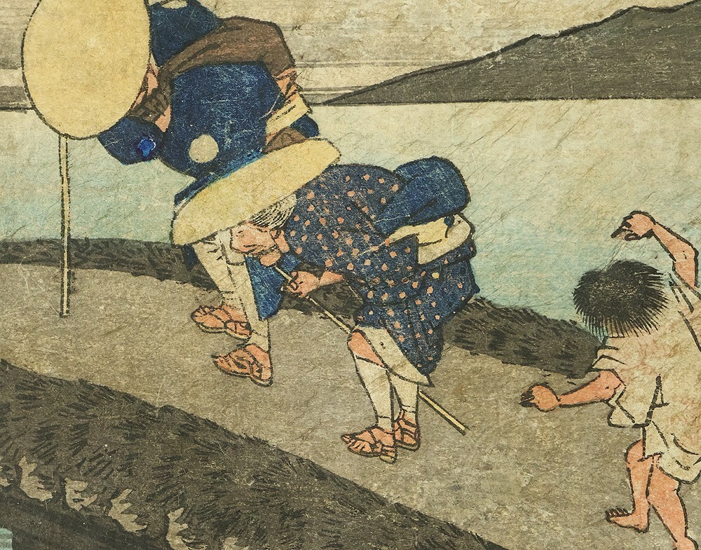 歌川広重 Utagawa Hiroshige (1797-1858) Original Woodblock Print ‘Kakegawa’ 掛川 OW406