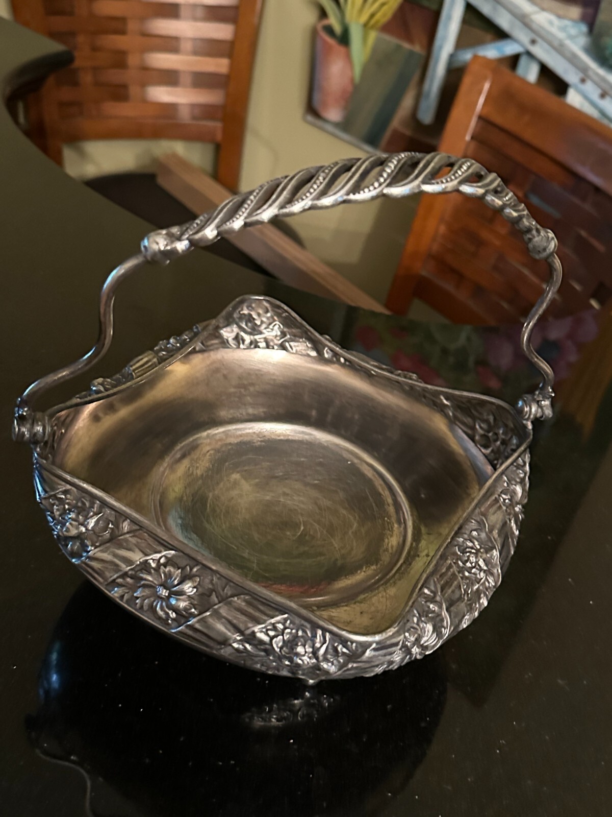 Vintage Barbour Bros silver plated Basket
