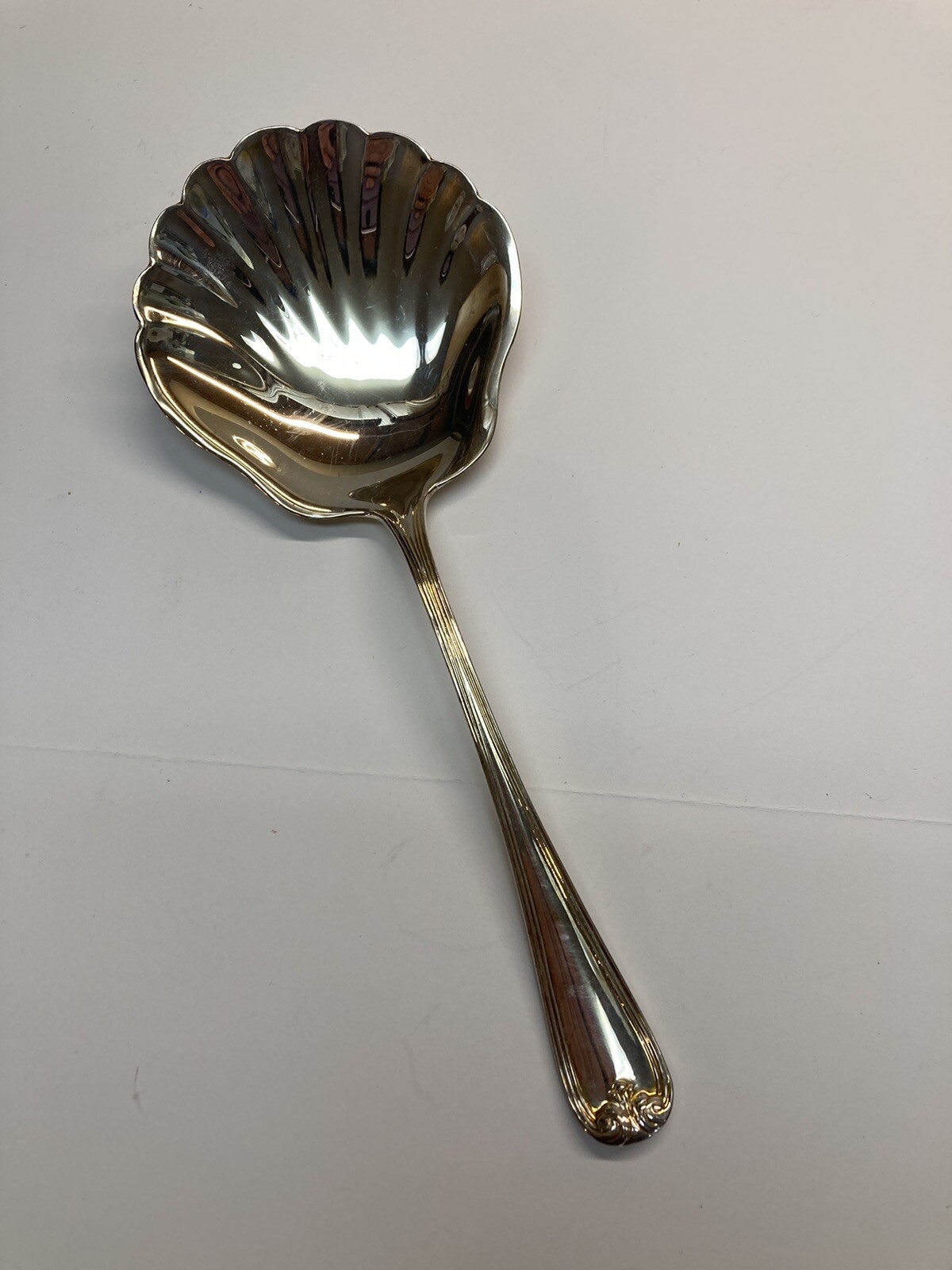 GORHAM HERITAGE ITALY Silver plate SHELL Berry CASSEROLE SERVING SPOON excellent