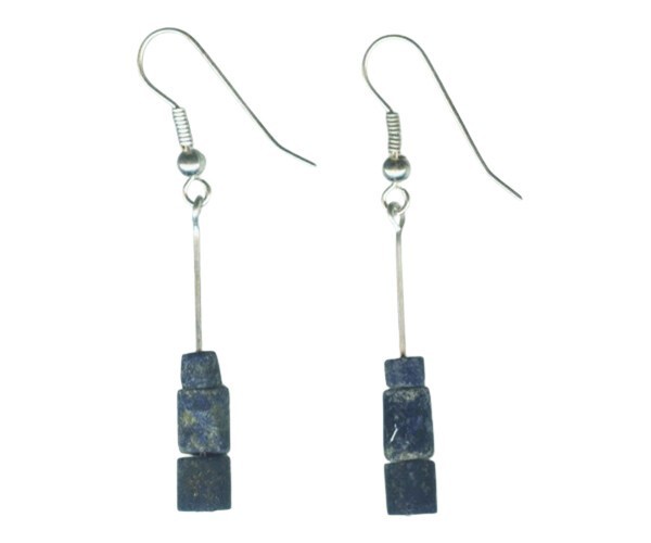 Ancient 3000BC Assyrian Armenian Lapis Lazuli Earrings Persia Gem of the Heavens