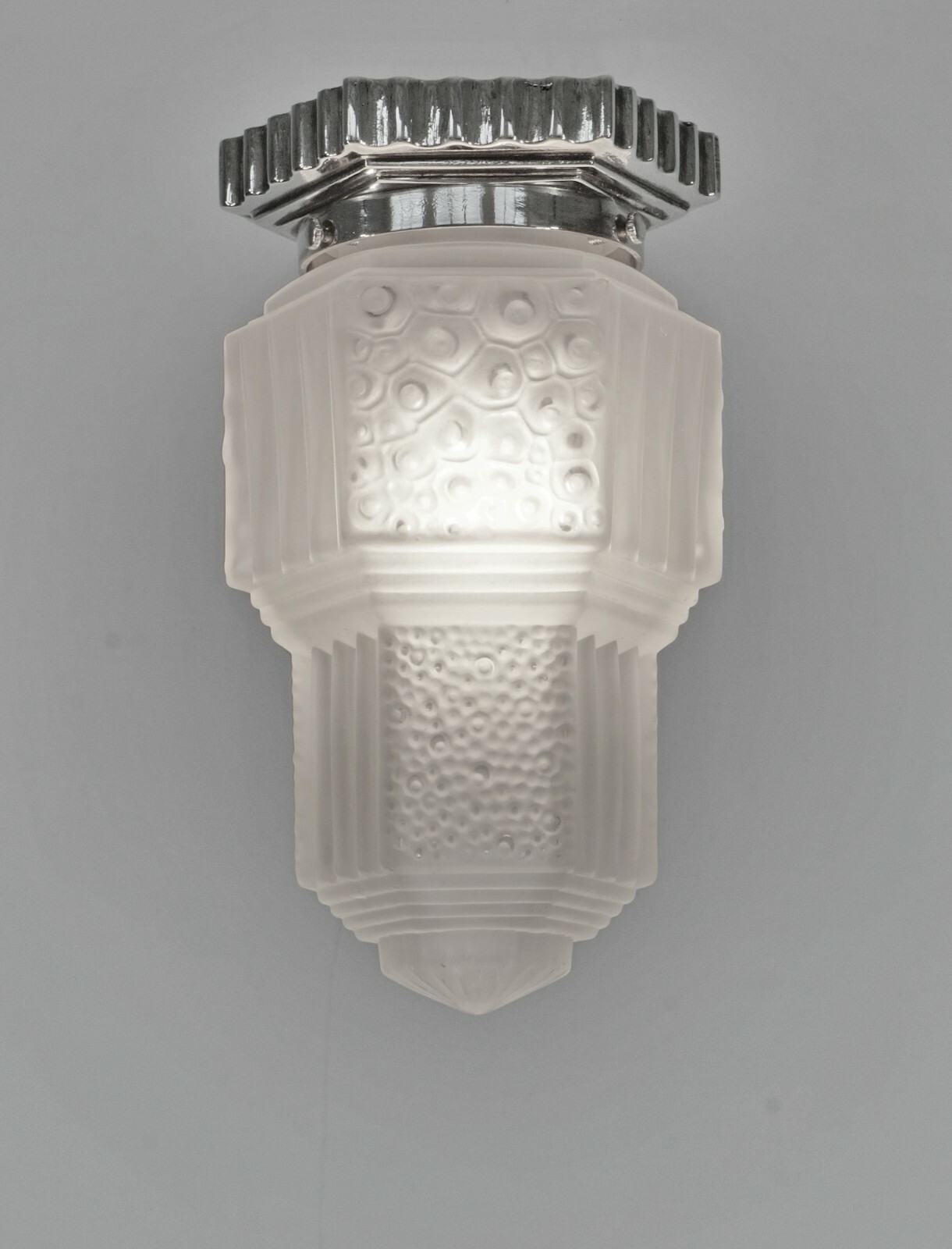 HUBENS & MULLER : FRENCH 1930 ART DECO FLUSH MOUNT …. chandelier lamp pendant