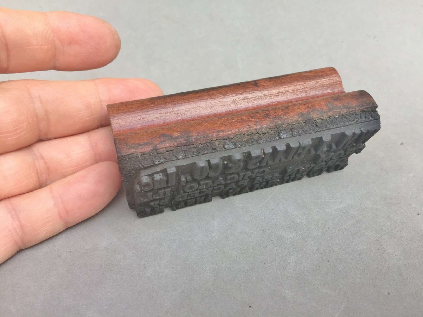Produce Grower Rubber Stamp Antique Anna Illinois H.I Hileman for Wm J Hiles 3″