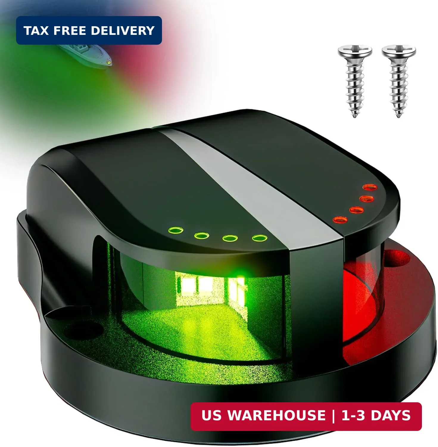 Boat Navigation Lights Red and Green, Bow Lights for Boats LED IP67 Waterproof,