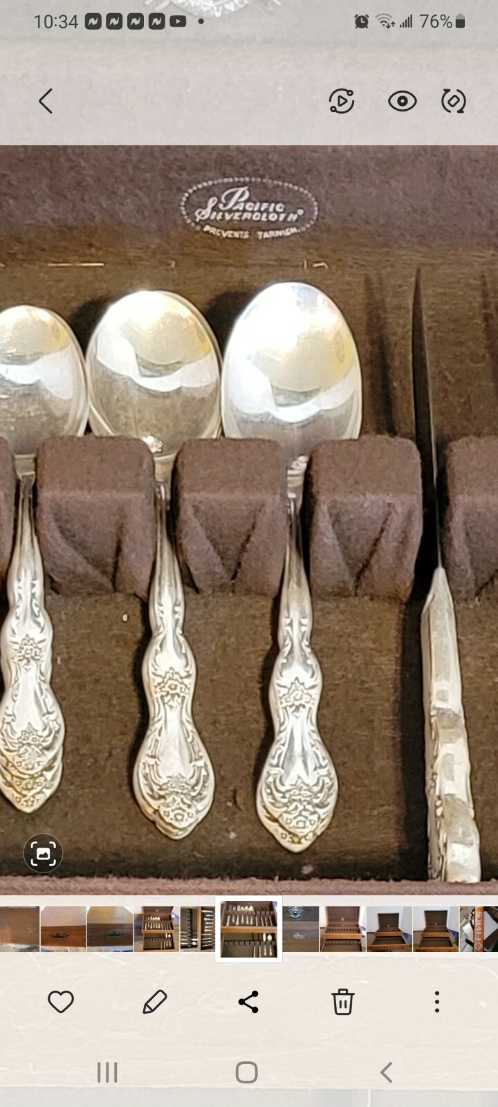Wm Rogers Silverware & Community Storage Box 29 Pieces Total Star And Eagle