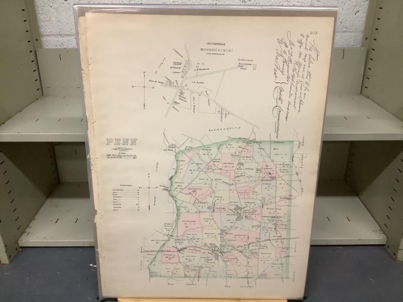 C. 1880s Map Of Penn, PA 20.5 x 13.25” Original Antique Printing